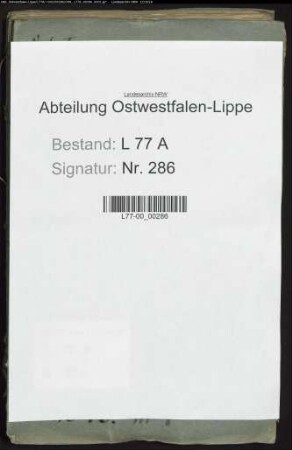 Anstellung der Amtsschreiber und Assessoren beim Amt Oerlinghausen (Hebungsbeamte), Bd. 1