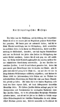 I. Anthropologische Gesetze.