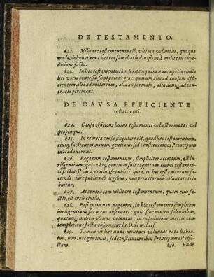 De Causa Efficiente testamenti