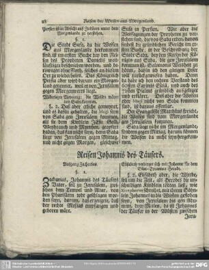 Reisen Johannis des Täufers