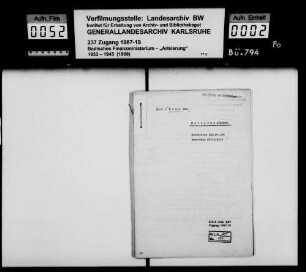 Kahn, Max, Kaufmann Ehefrau Rosa geb. Nathan in Karlsruhe und Jakob Wertheimer, Kaufmann Ehefrau Therese geb. Nathan in Karlsruhe Käufer: Bernhard Würz, Glaser Eheleute, Königsbach Lagerbuch-Nr. 340 Königsbach