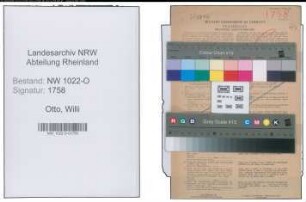 Entnazifizierung Willi Otto , geb. 09.10.1905 (Faerber)