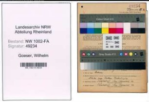 Entnazifizierung Wilhelm Goeser, geb. 27.04.1907 (Milchhaendler)