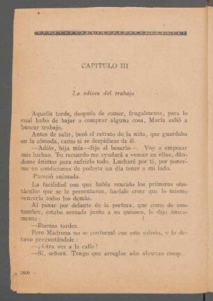 Capítulo III - La odisea del trabajo