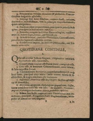 Quotidianae Continuae.