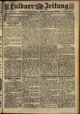 Erste Ausgabe vom Mittwoch, den 05. September 1900.