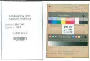 Entnazifizierung Bruno Reikat , geb. 09.06.1909 (Zollbeamter)