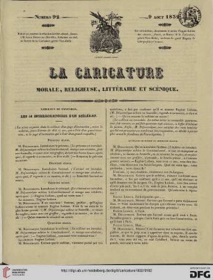 Numéro 92 (9 Août 1832)