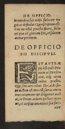 De Officio Discipuli.