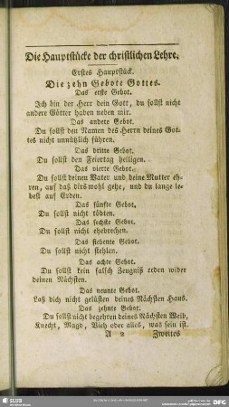 Die Hauptstücke der christlichen Lehre