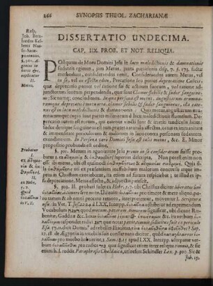 Dissertatio Undecima.