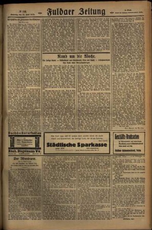 Dritte Ausgabe vom Sonntag, den 23. Juni 1929.