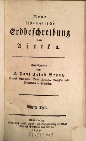 Neue systematische Erdbeschreibung von Afrika : In sechs Theilen, 4