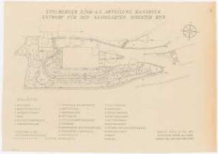 Stollberger Zink AG, Werk Ramsbeck: Wohngarten des Direktors: Grundriss mit Bepflanzungsplan 1:100