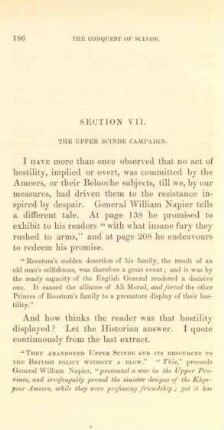 Section VII. The upper Scinde Campaign