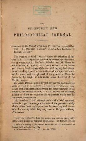 The Edinburgh new philosophical journal. 17. 1863