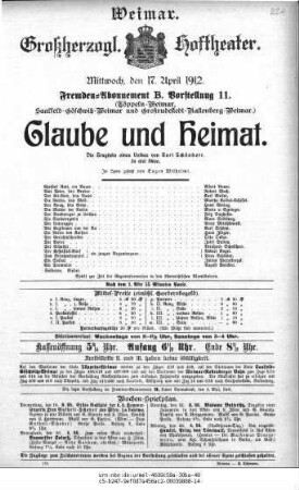 Glaube und Heimat