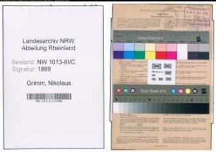 Entnazifizierung Nikolaus Grimm , geb. 30.05.1905 (Haendlerin)