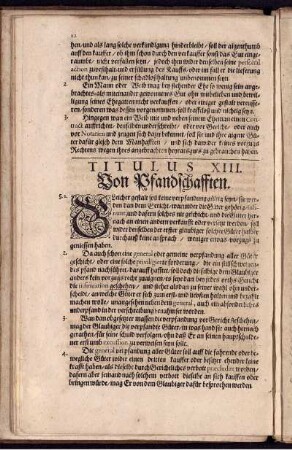 Titulus XIII. Von Pfandschafften