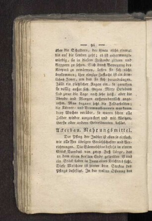 Ackerbau. Nahrungsmittel.