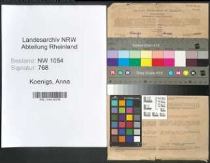 Entnazifizierung Anna Koenigs , geb. 18.11.1914 ()