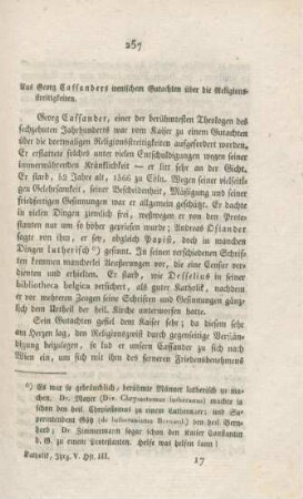 257-266 Aus Georg Cassanders irenischem Gutachten über die Religionsstreitigkeiten