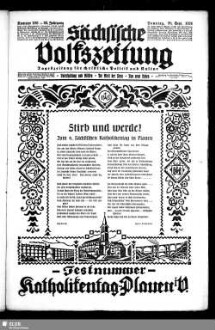 Sächsische Volkszeitung : für christliche Politik und Kultur