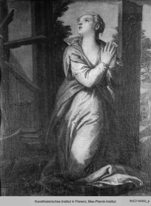 Die heilige Katharina auf Knien