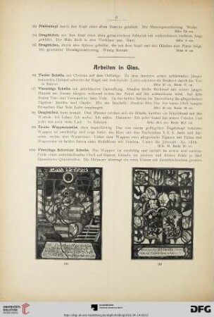Arbeiten in Glas (Nr. 96-118)