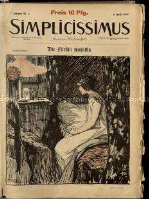 Satirische Wochenzeitschrift Simplicissimus. 1. Jahrgang 1896/97