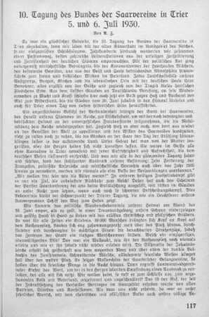 10. Tagung des Bundes der Saarvereine in Trier