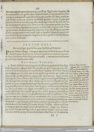 Sectio CXLI. De vero scopo Apostoli in cap. 9 Epistolae ad Romanos