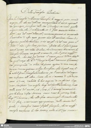Della famiglia Barberina.