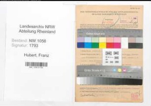 Entnazifizierung Franz Hubert , geb. 01.09.1903 (Arzt)