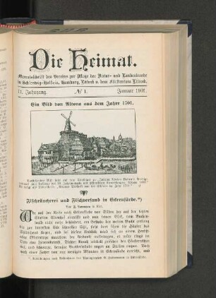 11. Jahrgang. No. 1. Januar 1901.