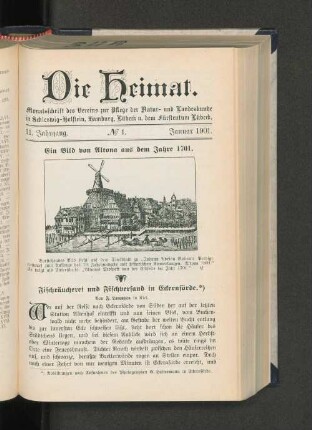 11. Jahrgang. No. 1. Januar 1901.