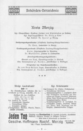Behördenverzeichnis Kreis Merzig
