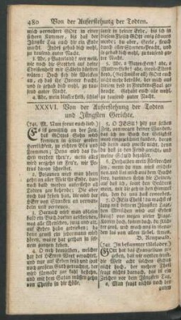 XXXVI. Von der Auferstehung der Todten und Jüngsten Gerichte