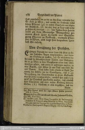 Von Errichtung der Probstey