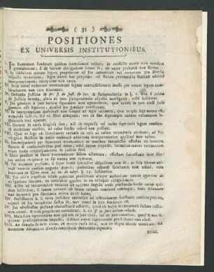 Positiones Ex Universis Institutionibus