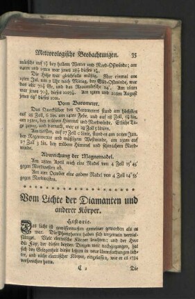 Vom Lichte der Diamanten und anderer Körper.