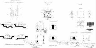 Wildberg (Württ): Nebengebäude Mehrzweckgebäude Fundament,Schnitt,Ansicht,Sockel-Plan