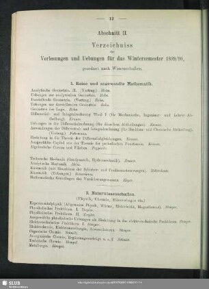 1. Reine und angewandte Mathematik