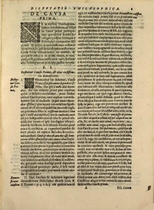 Disp. philos. de causa prima : [cum tab. aen.]