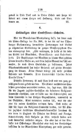 Beiläufiges über Confessions-Schulen