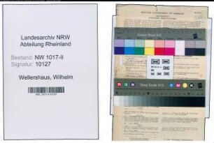 Entnazifizierung Wilhelm Wellershaus , geb. 20.08.1884 (Beamter)