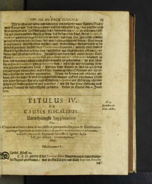 [Titulus IV.- Titulus VI.]