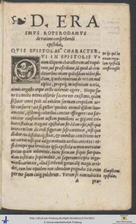 Quis Epistolae Character