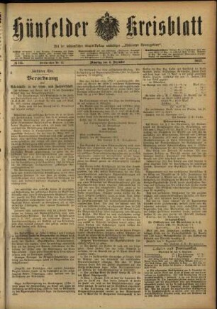 Ausgabe vom Dienstag, den 04. Dezember 1917.