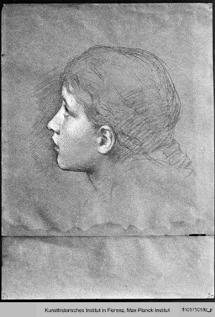 Kopfstudie der Maria für "Anna, Joachim und die kleine Maria"